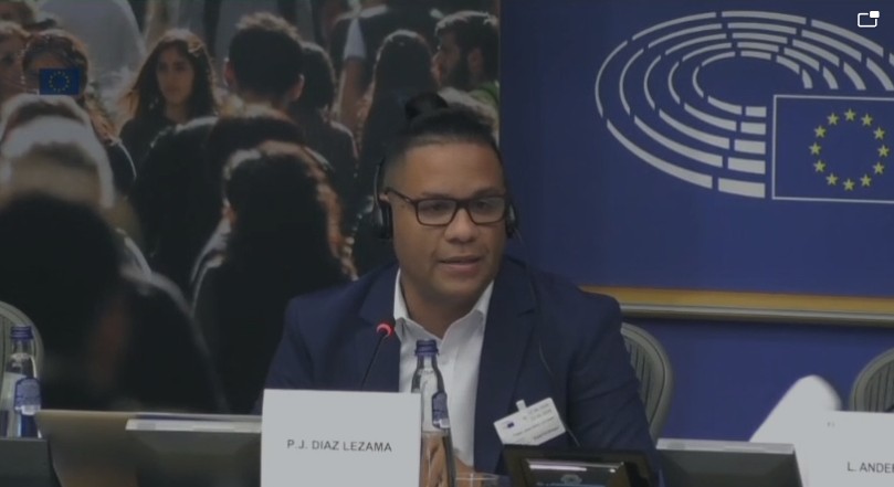 Pablo Díaz en el Parlamento Europeo